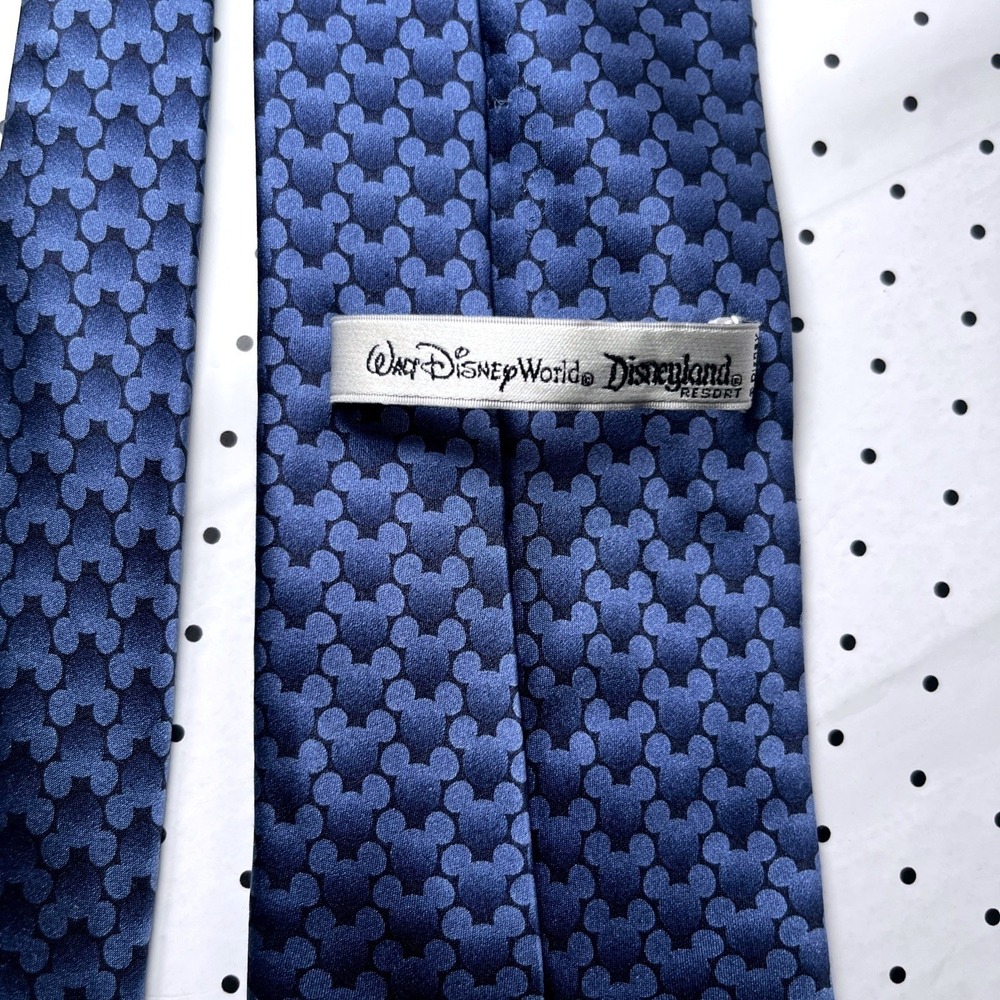 Disney Parks Mickey Mouse Blue Silk Tie Walt Disney World Disneyland Resort